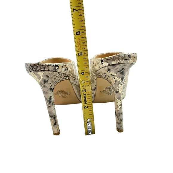 Snake Print Pointed Toe Mule Heels Womens Size 6.5 Slip-On Shoes By Express - Picture 9 of 12